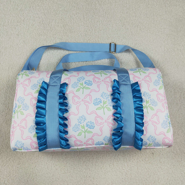 RTS BA0294 bow hydrangea print duffel bag