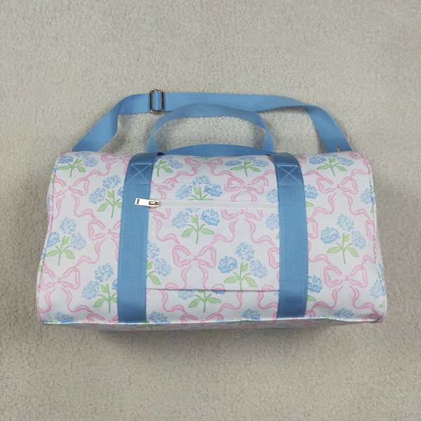 RTS BA0294 bow hydrangea print duffel bag