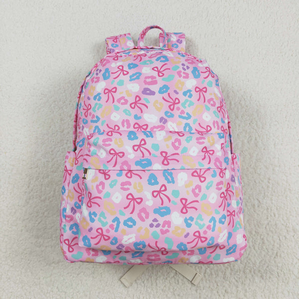 BA0319 RTS kids bows print baby girl back to school day bag travel backpack