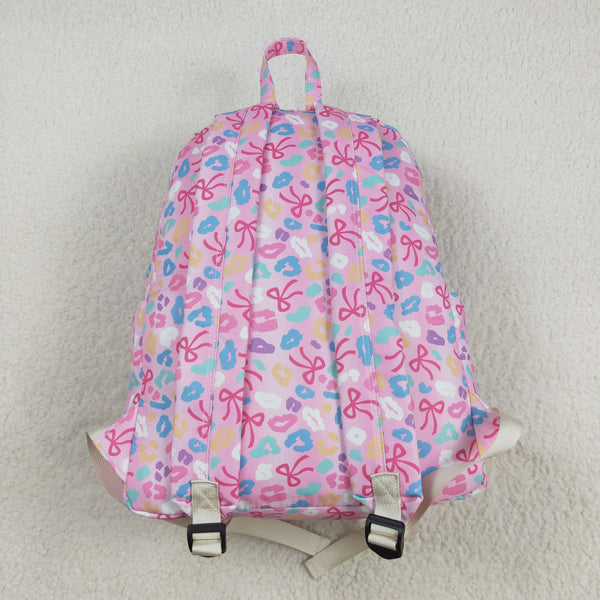 BA0319 RTS kids bows print baby girl back to school day bag travel backpack