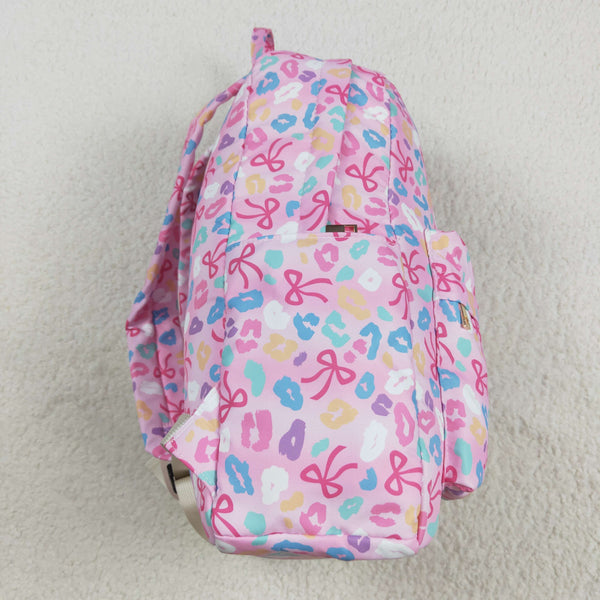 BA0319 RTS kids bows print baby girl back to school day bag travel backpack