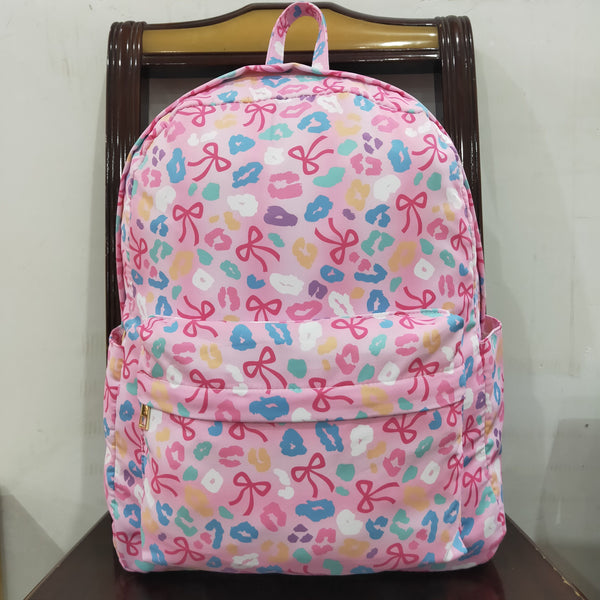 BA0319 RTS kids bows print baby girl back to school day bag travel backpack