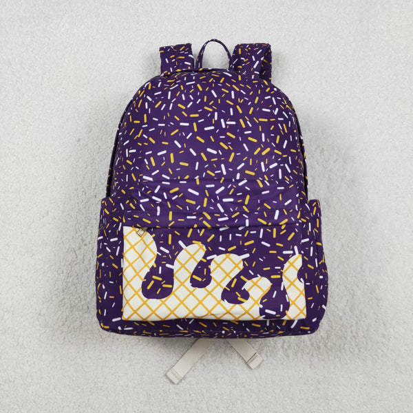 BA0327 RTS toddler backpack ice cream purple baby gift school bag