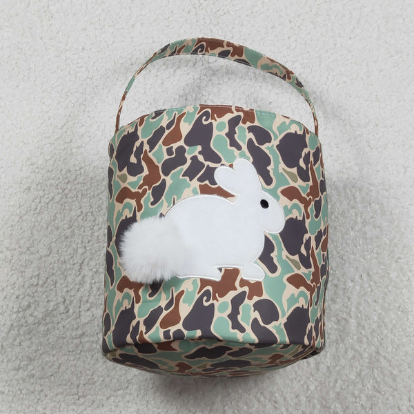 BA0387 Baby toddler infant baby bunny bag easter bag basket camo easter basket