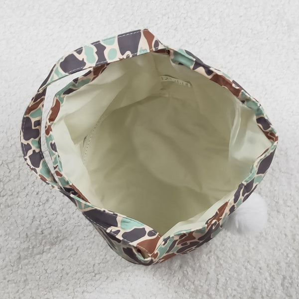 BA0387 Baby toddler infant baby bunny bag easter bag basket camo easter basket