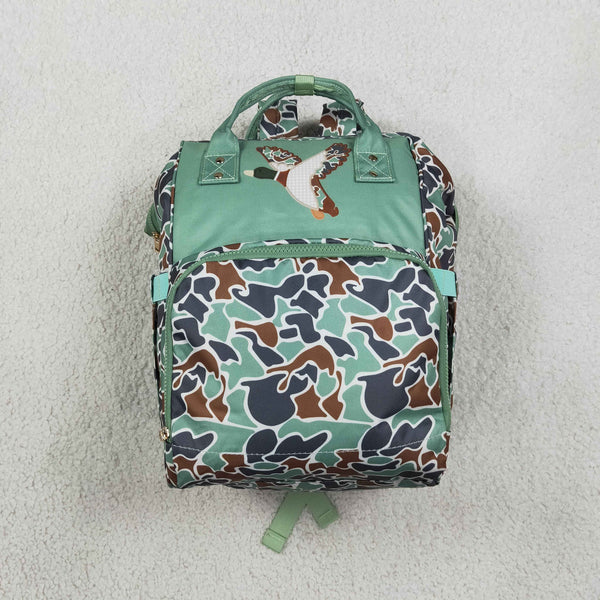 RTS BA0404 green camouflage duck print diaper backpack diaper bag