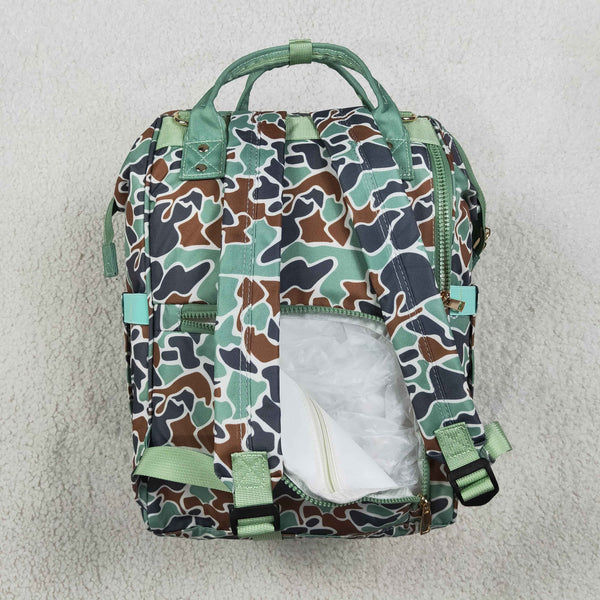 RTS BA0404 green camouflage duck print diaper backpack diaper bag