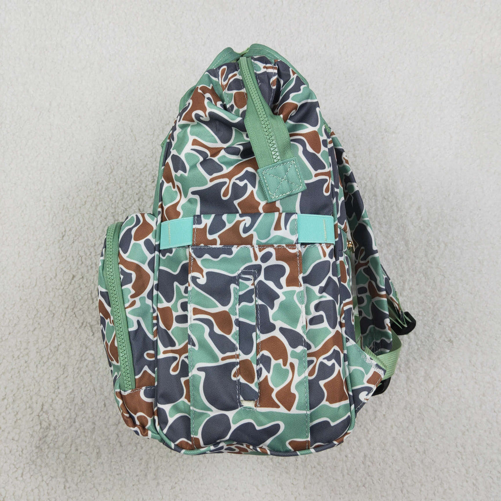 RTS BA0404 green camouflage duck print diaper backpack diaper bag ...