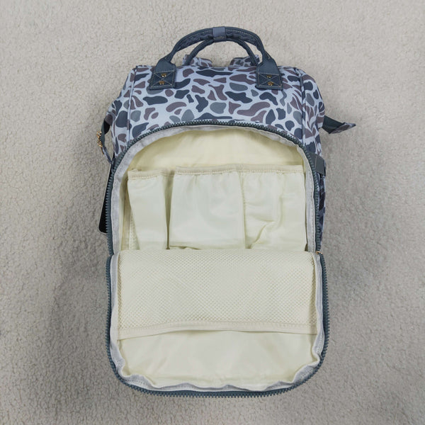 RTS BA0406 grey camouflage print diaper backpack Diaper bag Mummy Bag