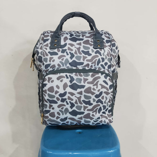 RTS BA0406 grey camouflage print diaper backpack Diaper bag Mummy Bag
