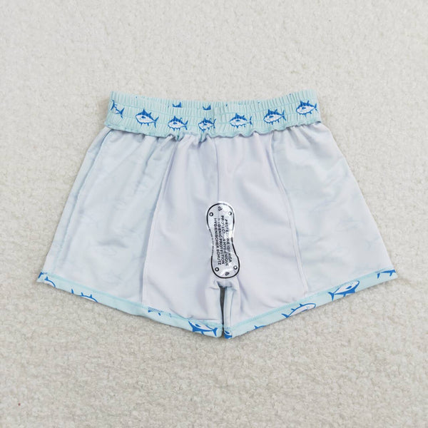 S0171 3-6M to 6-7T RTS baby boy clothes boy swim shorts shark swimwear bathing shorts