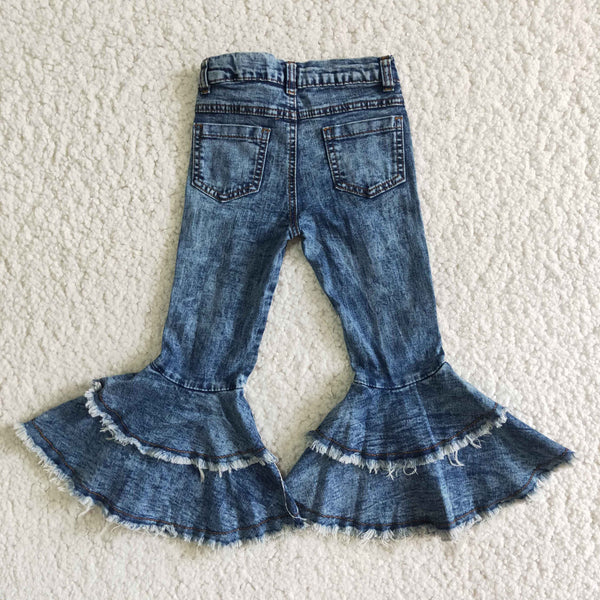 C1-13 toddler bell bottom baby bell bottom girl flare jeans bells pant