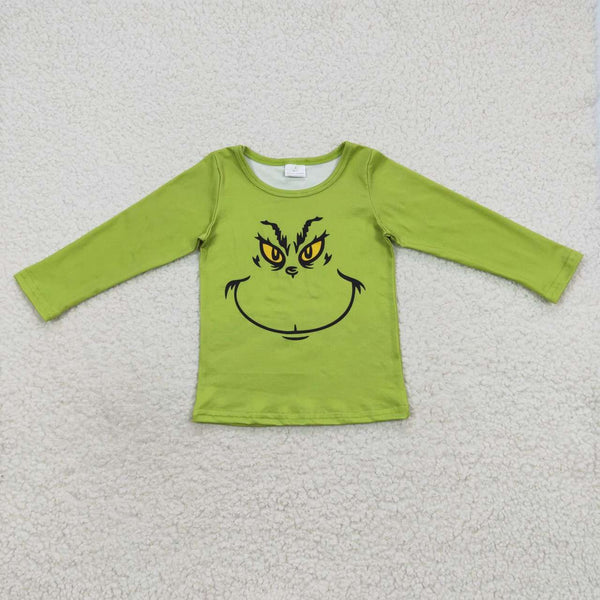 BT0256 toddler boy clothes green boy christmas top