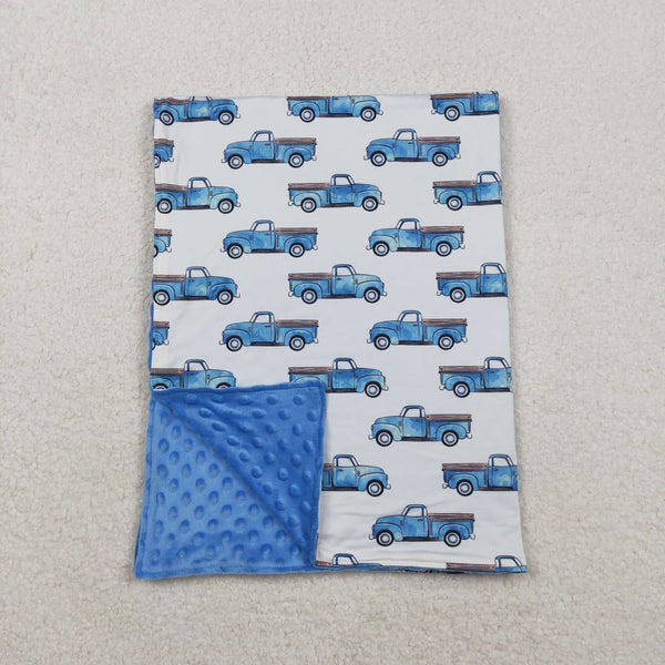 BL0062 RTS baby blanket blue cars baby minky blanket