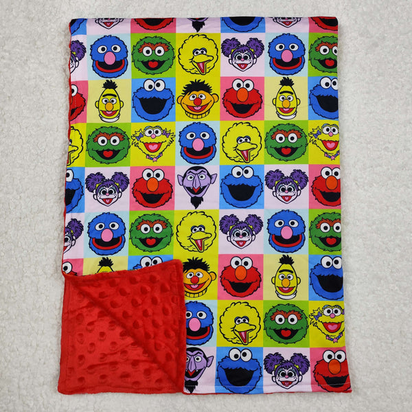 BL0196 RTS Baby blanket cartoon red minky blanket