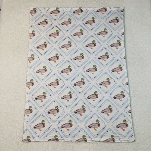 BL0213  RTS baby blanket mallard print baby boy blanket