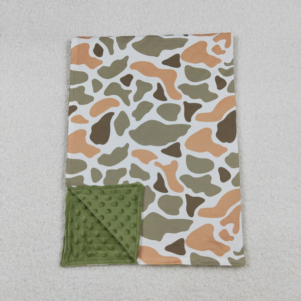 BL0223 RTS baby blanket camo print baby girl christmas blanket