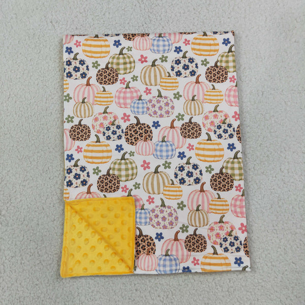 RTS BL0252 baby castle blanket baby blanket minky blanket pumpkin halloween blanket