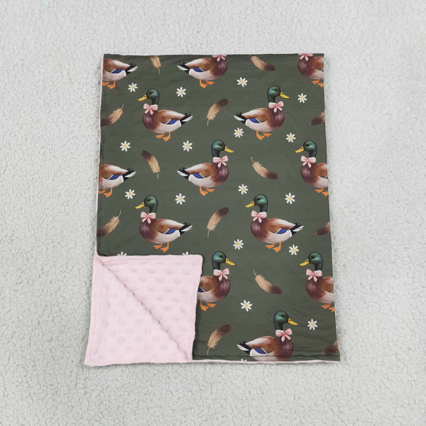 RTS BL0283 baby blanket baby mallard print blanket baby girl blanket
