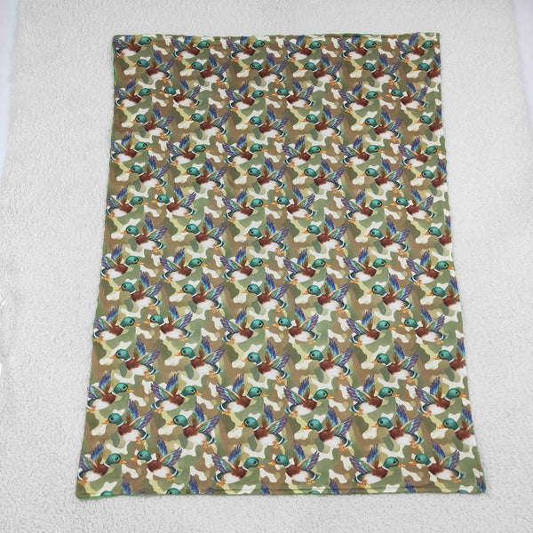 RTS BL0286  baby mallard print blanket baby boy blanket