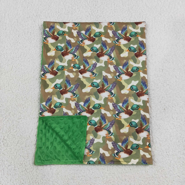 RTS BL0286  baby mallard print blanket baby boy blanket