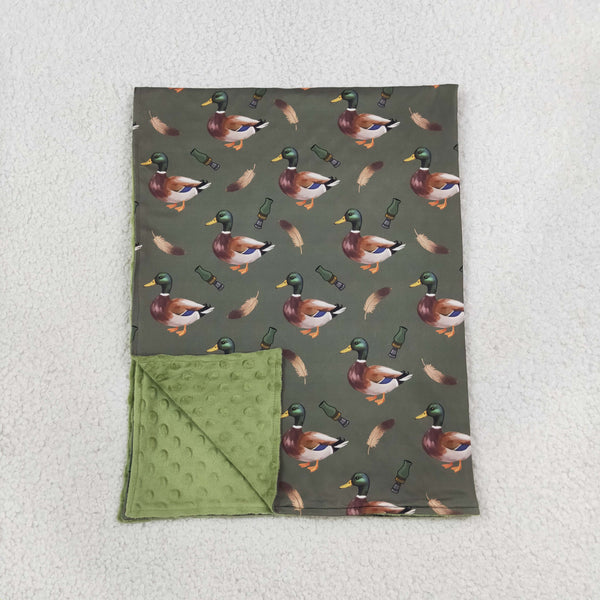 RTS BL0287 baby blanket baby mallard print blanket baby boy blanket