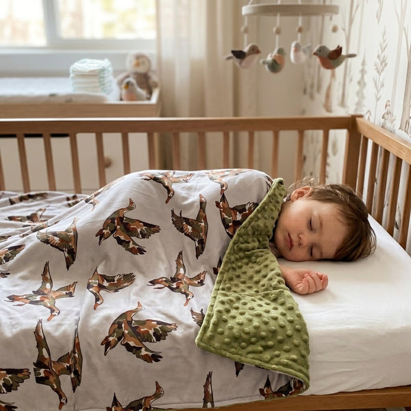 RTS BL0288 baby mallard print blanket baby boy blanket