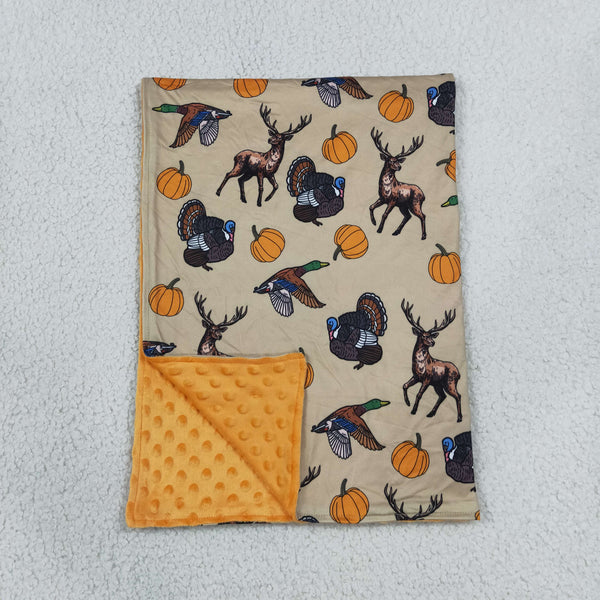 RTS Matching clothing thanksgiving deer turkey print kid long sleeve romper pant blanket fall clothing-2026.9.17