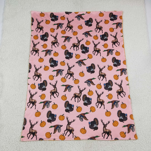 RTS BL0293  baby hunting print blanket baby girl blanket