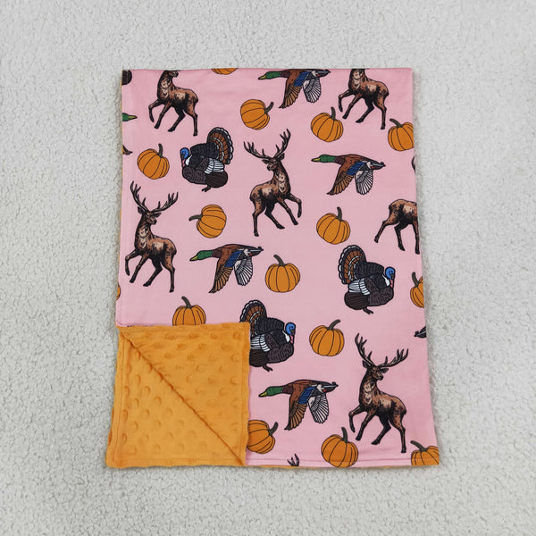 RTS BL0293  baby hunting print blanket baby girl blanket