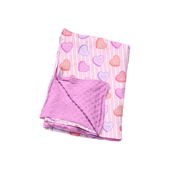 Preorder MOQ 5 pcs Each Style Valentine's Love Stripe Pink Purple Kids Matching Clothes-2026.8.27