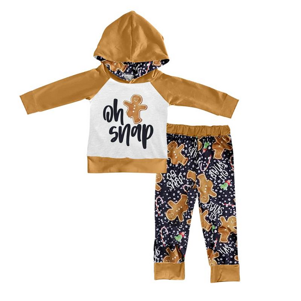 BLP0075 baby boy clothes brown winter hoodies set