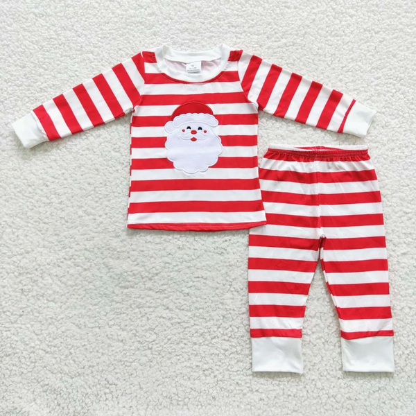 BLP0204 RTS embroidery  toddler clothes embroidery santa claus toddler christmas outfit-promotion $5.5 2026.10.17