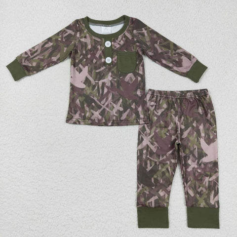 BLP0326 RTS baby boy clothes boy winter pajamas set