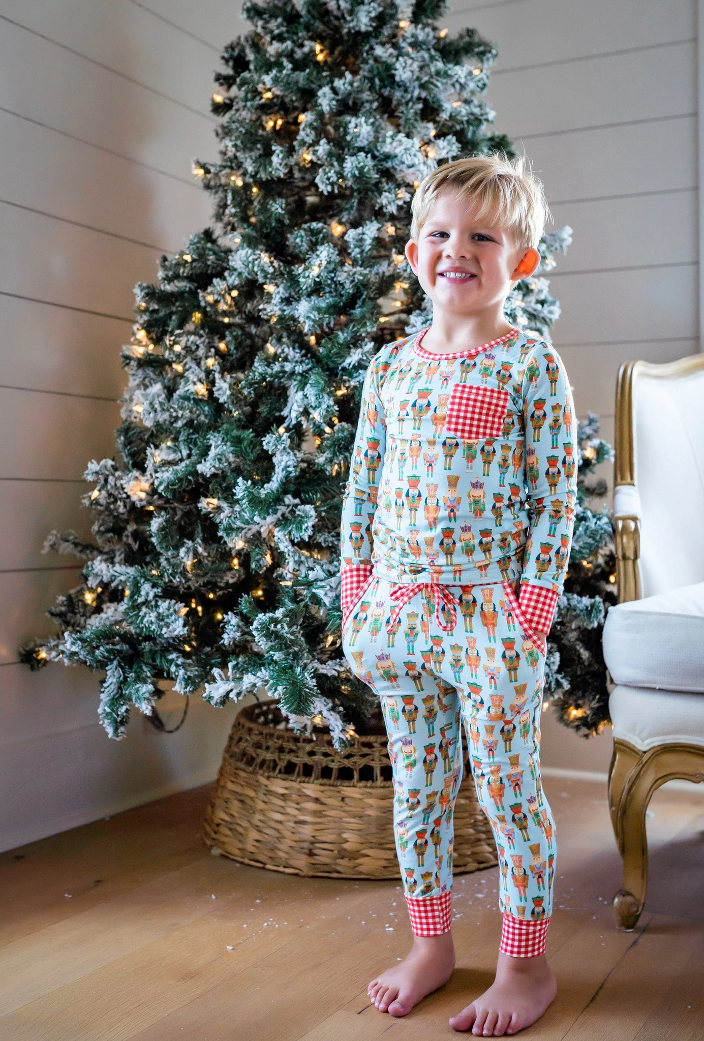 BLP0521 RTS toddler boy clothes boy christmas pajamas set-bamboo