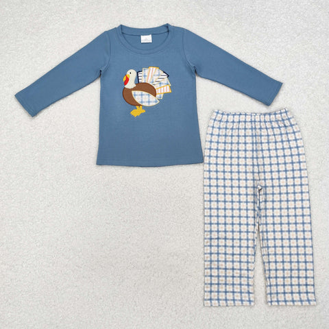 BLP0742 RTS toddler boy clothes turkey boy thanksgiving outfit