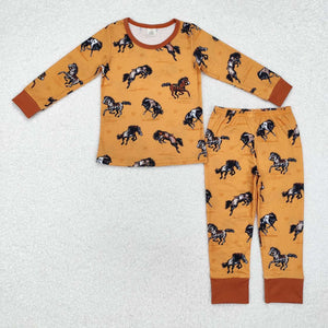 BLP0899 RTS toddler boy clothes cowboy boy winter clothes set-bamboo