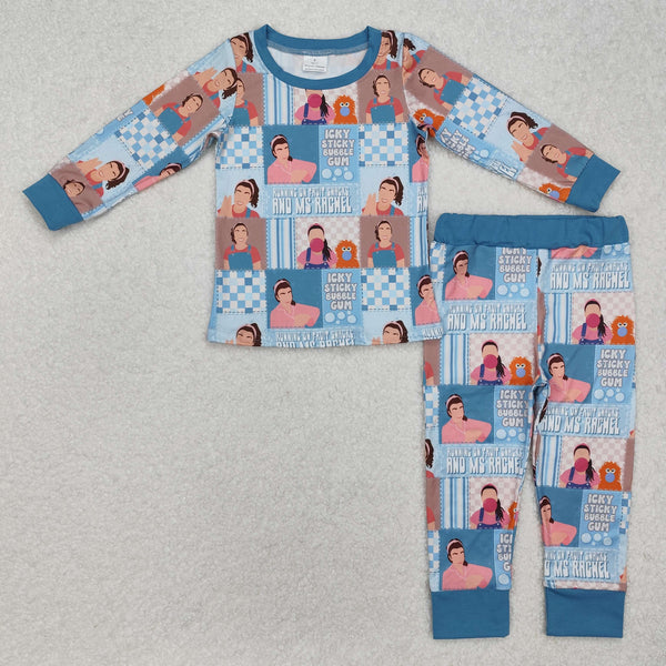 3-6M to 5-6T RTS Kids Clothing Cartoon Kids winter pajamas set