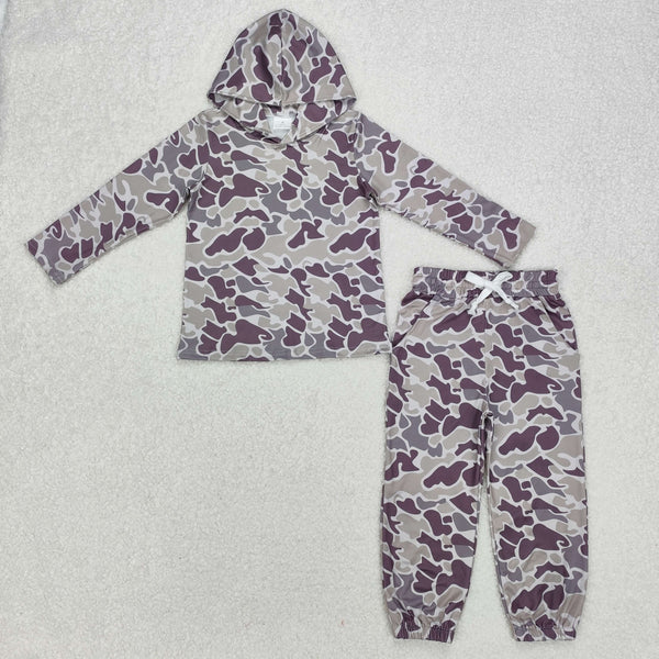 RTS kids clothes  camo print  kids matching clothes winter hoodie set-2025.9.8
