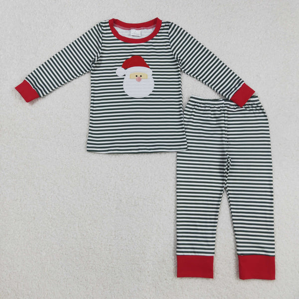 BLP1126 RTS  toddler boy clothes santa boy  christmas winter embroidery set