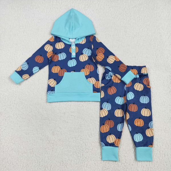 RTS kids matching clothing pumpkin print clothing boy winter clothing-2025.7.24