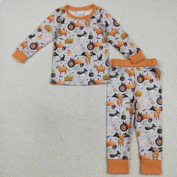 RTS kids matching clothing animal bat print clothing boy halloween winter clothing-2025.9.4