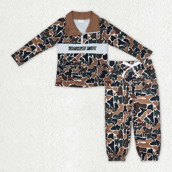 RTS kids matching clothing embroidery camo print clothing baby boy winter clothing-2025.10.14