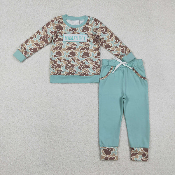 RTS kids matching clothing embroidery camo print clothing baby boy winter clothing-2025.11.19