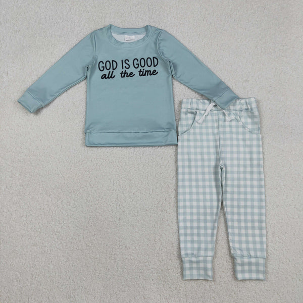 RTS kids matching clothing god is good print clothing baby  winter clothing-2025.12.8