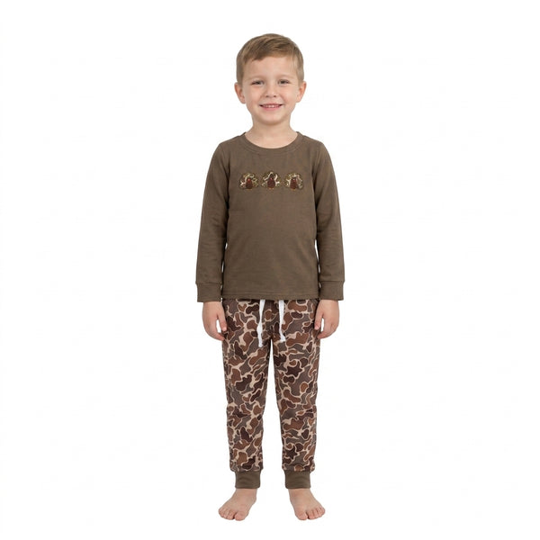 RTS BLP1473 baby boy clothes turkey embroidery  toddler boy long sleeve outfit thanksgiving clothes