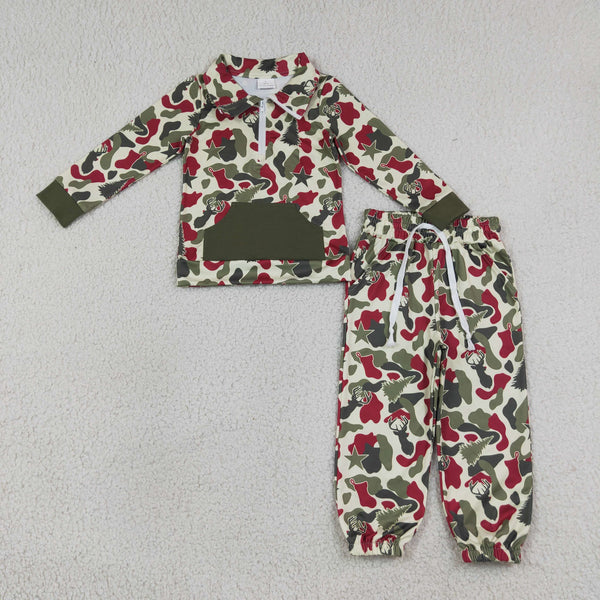 BLP1486 RTS kids boy clothes christmas clothes boy winter pants set