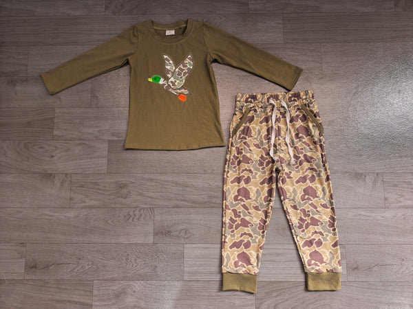 no MOQ BLP1494 embroidery pre-order  toddler boy clothes mallards boy winter outfit-Real pic 2026.8.13