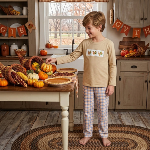 RTS BLP1495 toddler boy clothes duck embroidery long sleeve outfit