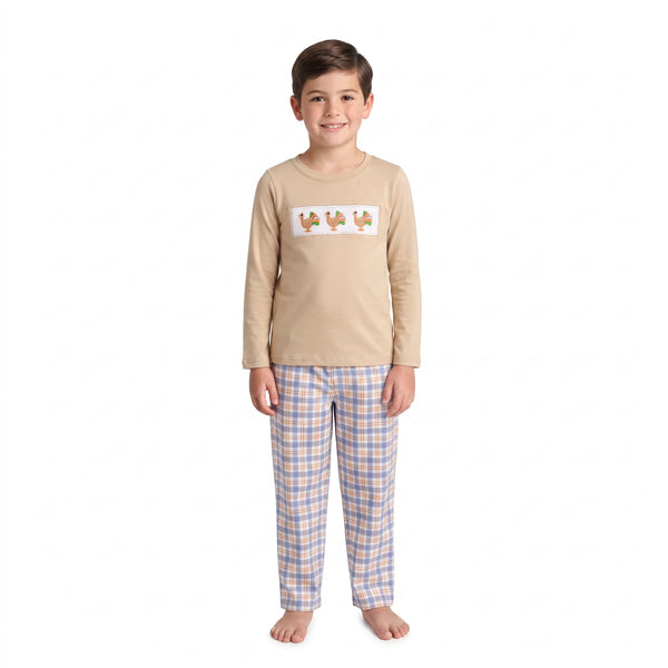 RTS BLP1495 toddler boy clothes duck embroidery long sleeve outfit